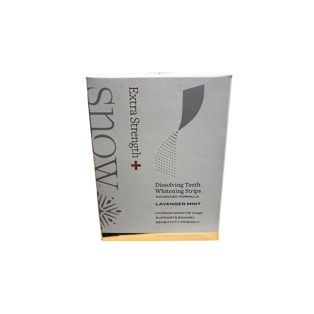 SNOW‎ Extra Strength+ Dissolving Teeth Whitening Strips Lavender Mint 42 ct NIB